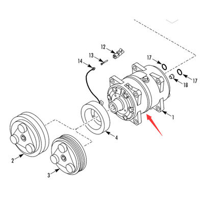 থার্মো কিং RV200 এর জন্য মূল কম্প্রেসার সমাবেশ মডেল 1021118IRM