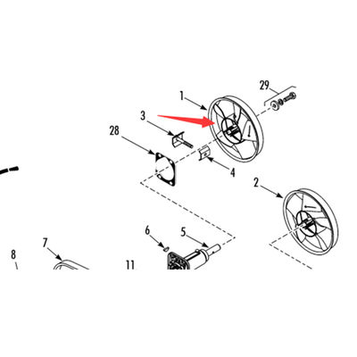 মডেল 781307/781306 থার্মো কিং T-880Pro মূল বাষ্পীভবন ফ্যান ব্লেড, রঙ সাদা / কালো