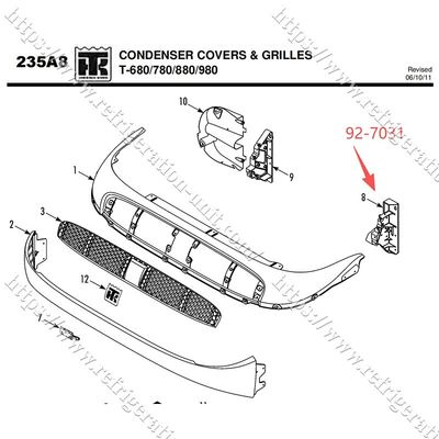 থার্মো কিং শেল ক্রেট 927031/92-7031 T-600M T-800M T-1000M T-680Pro T-880Pro T-1080Pro পরে বাজারের অংশগুলির জন্য উপলব্ধ